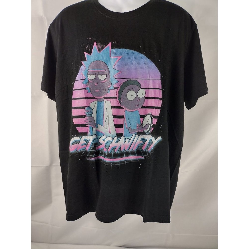Rick and Morty Space Portal Black T-shirt Official New Unworn